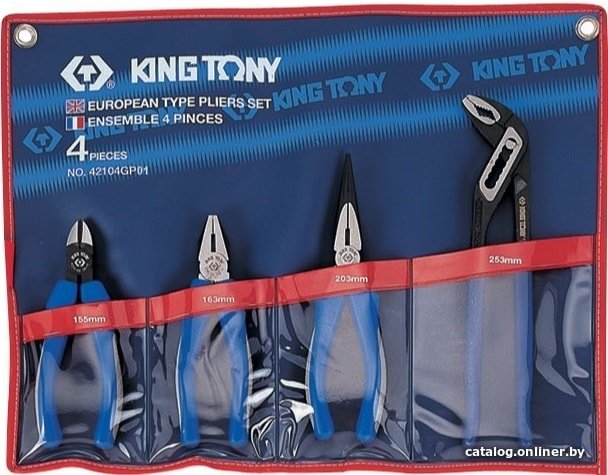 Набор пассатижей King Tony 42104GP01 (4 предмета)