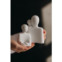 Статуэтка К.РАМА Двое с малышами (белый)