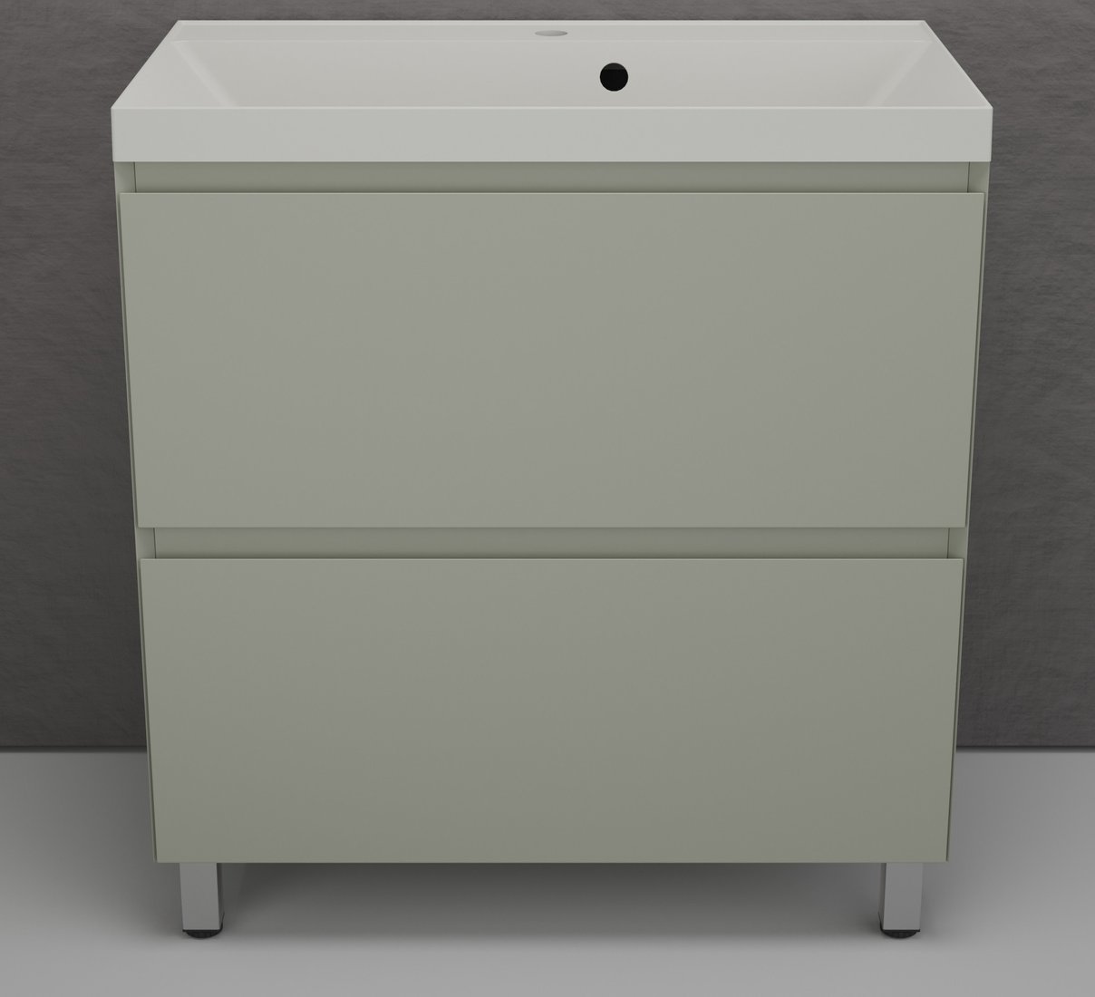 Symbolite Тумба под умывальник Манхэттен 80 Plus 2 ящика + Asti 80x45 (олива/жасмин)