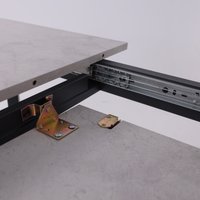 Кухонный стол Lepremo AV 1209/1 МДФ раздвижной 1200-1600x800 (Ароза светлая/черный)