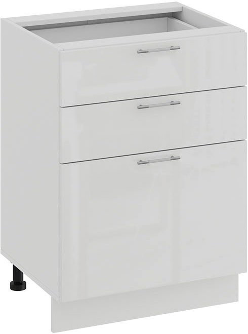 

Шкаф напольный Трия Весна 1Н6Я3 (белый/белый глянец)