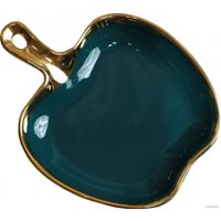 Блюдо AksHome Moonshine 23 (темно-зеленый/золото)