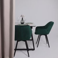Кухонный стол Lepremo AV 1208 HPL+МДФ раздвижной 1200-1600x800 (виктори натуральный/черный)