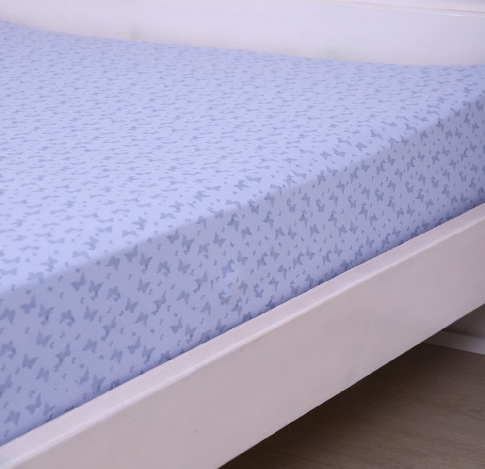 

Постельное белье Luxsonia Трикотаж на резинке 120x200 2153 (бабочки сиреневый)