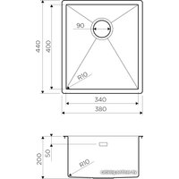 Кухонная мойка Omoikiri Taki 38-U/IF-GM 4973106 (вороненая сталь)