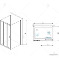 Душевой уголок RGW PA-73 (PA-13 + Z-050-2) 06087390-011 90x100 (хром/прозрачное стекло)