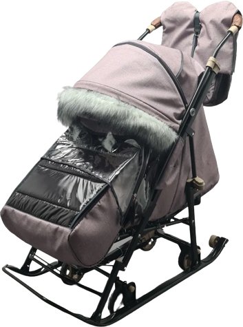 

Санки-коляска Galaxy Glory Gloss (пудровый)