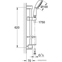 Душевой гарнитур  Grohe New Tempesta Rustic 100 27609001