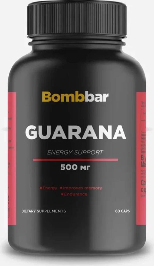 Предтренировочный комплекс Bombbar Guarana (60 капсул)