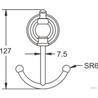 Крючок для ванны Rose RG1121Q