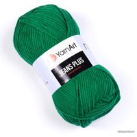 Пряжа для вязания Yarnart Jeans Plus 55% хлопок/45% полиакрил 52 100 г (160 м, зеленый)