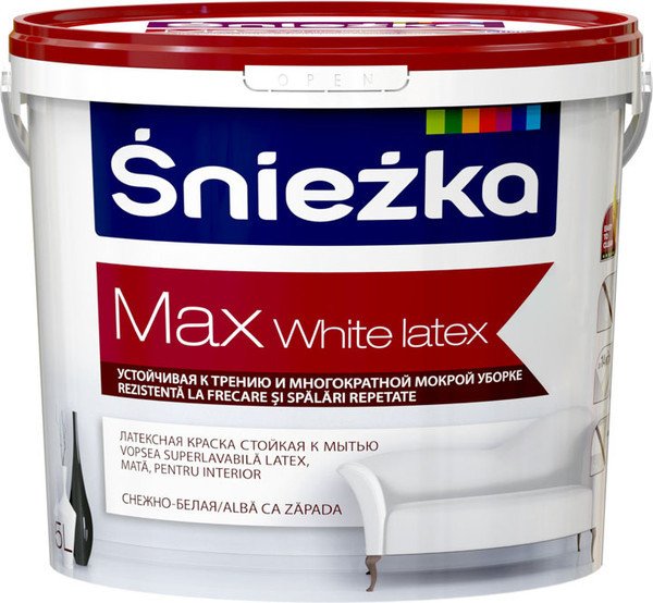 Краска Sniezka Max White Latex 5 л (белоснежный)
