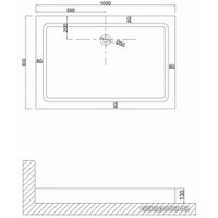 Душевой поддон Niagara NG-100-80Q