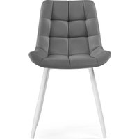 Стул Notta Челси (велюр темно-серый/белый)