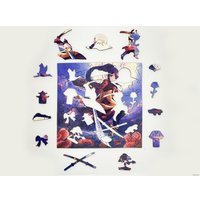 Мозаика/пазл Нескучные игры Фигурные деревянные пазлы. Мечи и розы 8225