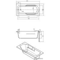 Ванна Cersanit Santana 140x70 (с ножками и экраном)