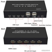 KVM переключатель USBTOP HDMI 2.0 4K 60Гц USB2.0/USB-C