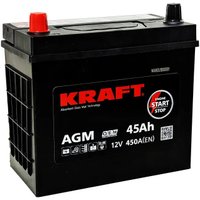 Автомобильный аккумулятор KRAFT AGM Asia JL (45 А·ч)