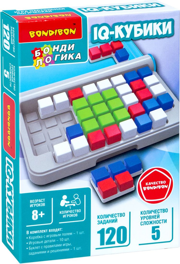 

Настольная игра Bondibon БондиЛогика IQ-Кубики ВВ5955