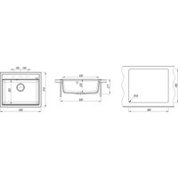 Кухонная мойка ZorG Rock 60 Premium black metallic