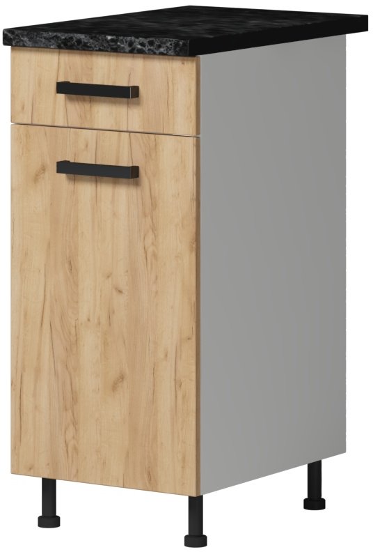 

Шкаф напольный Genesis Мебель Алиса Крафт 400 с ящиком (белый/дуб золотой)