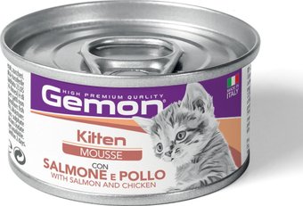 Пресервы Gemon Mousse Kitten ric salmon and chicken 85 г