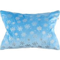 Декоративная подушка Домашняя Мода Новогодний принт (50х35, голубой)