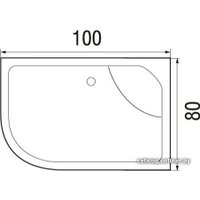 Душевой поддон River Wemor 100/80/44 R в Гомеле