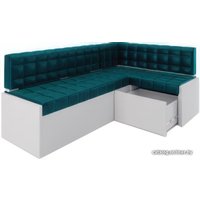 Угловой диван Мебель-АРС Ганновер правый 208x82x133 (сине-зеленый Star Velvet 43 Black Green)