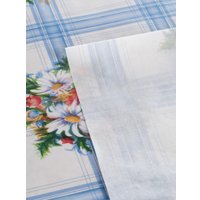 Скатерть Stolima Napco Ромашки Кол.1М Синий 4017 (160x130)