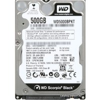 Жесткий диск WD Scorpio Black 500GB (WD5000BPKT)