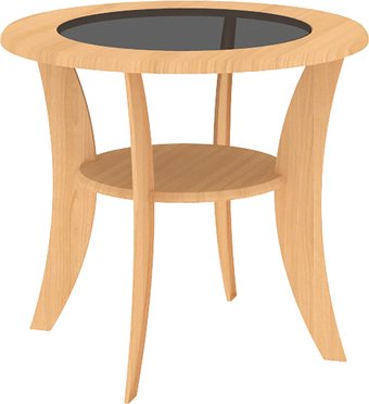 Журнальный столик Кортекс-мебель Лотос-2 км.00170 (ольха)