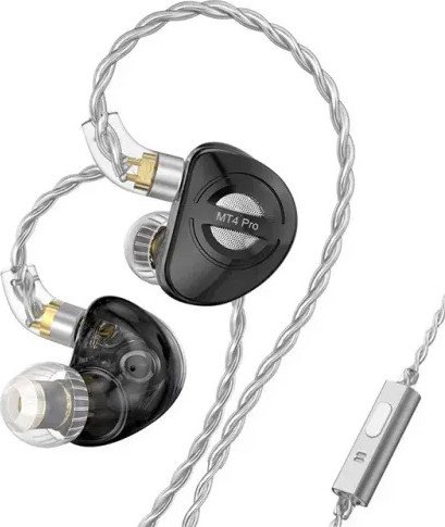 Наушники TRN MT4 Pro 3.5 мм (черный, с микрофоном)