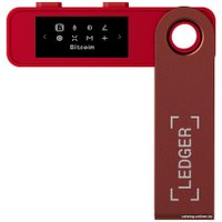 Аппаратный криптокошелек Ledger Nano S Plus (рубиновый красный)