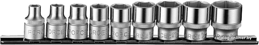 Набор трещотка с головками Force 3098 (9 предметов)