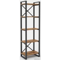 Стеллаж Hype Mebel Стандарт 50x200 (черный/дуб галифакс олово)