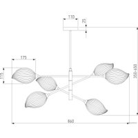 Подвесная люстра Евросвет 30189/6 черный