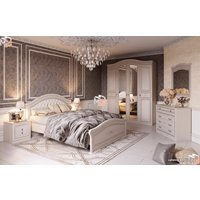 Комод Мебельград Николь с 4 ящиками (ясень жемчужный-ваниль)