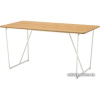 Кухонный стол Ikea Оврарюд (бамбук/белый) 892.272.60