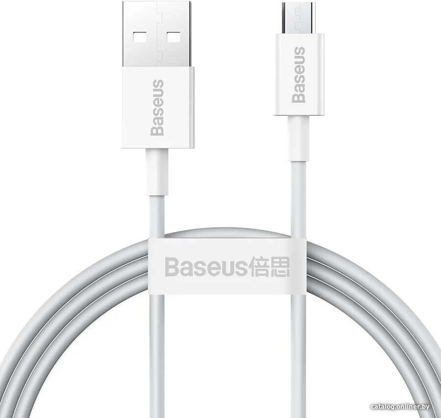 Кабель Baseus CAMYS-02 USB Type-A - microUSB (1 м, белый)