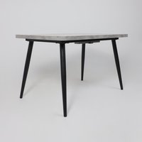 Кухонный стол Мамадома Borg radial-120 раздвижной 120-160х80 (серый сланец/черный)