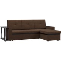 Угловой диван Woodcraft Атланта-М (рогожка, коричневый)