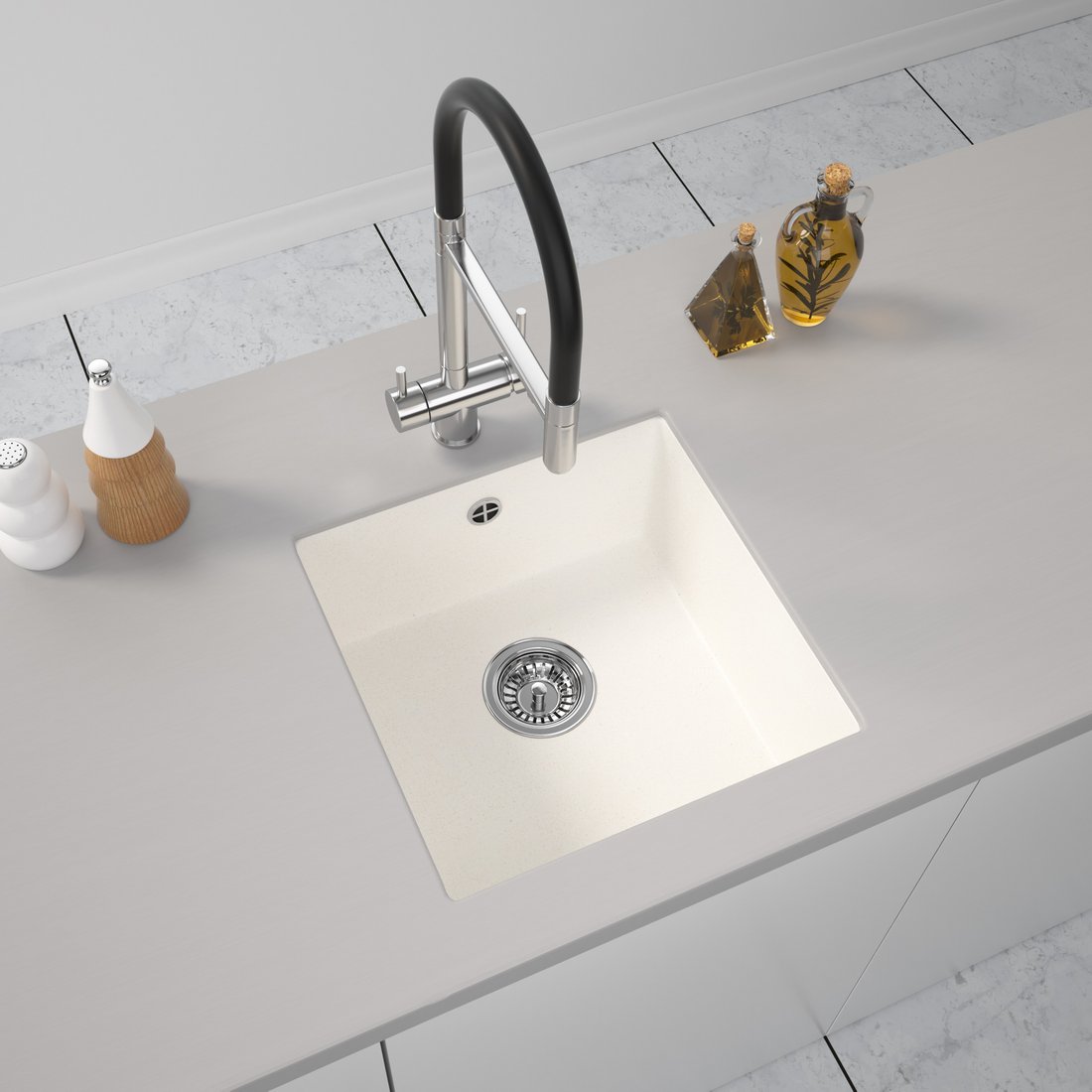 

Кухонная мойка ZorG Subline 40 (белый камень)