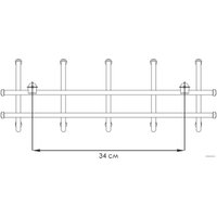Вешалка для одежды ЗМИ Норма 5 ВН 24 (медный антик)
