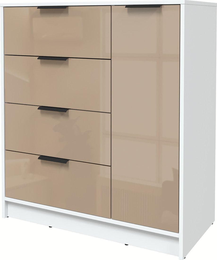 

Тумба Интерлиния Концепт КТ-Т90 Глосс (белый платинум/капучино глянец)