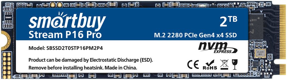 

SSD SmartBuy Stream P16 Pro 2TB SBSSD2T0STP16PM2P4