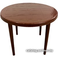 Стол БИМАпласт круглый (коричневый)