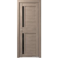 Межкомнатная дверь Юркас Deform D17 ДО 80x200 (дуб шале седой/lacobel черный лак)