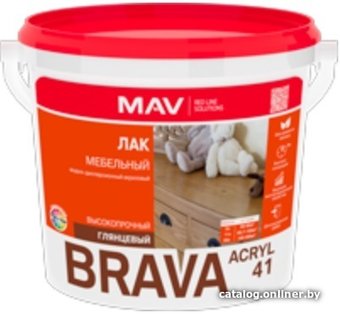 Лак Brava ВД-АК-2041 мебельный 5 л (бесцветный глянцевый)