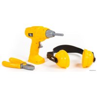 Набор инструментов игрушечных Полесье №22 91109 (шуруповёрт №2, наушники, плоскогубцы №2)